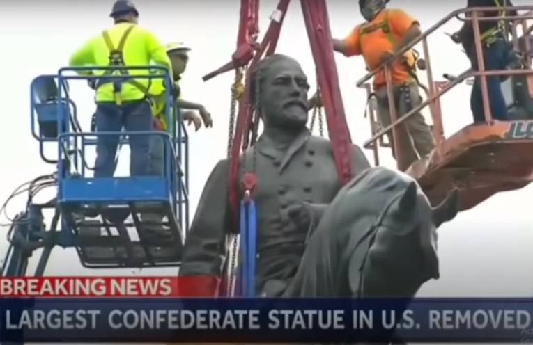 brought down statue of robert e. lee on 9-9-2021