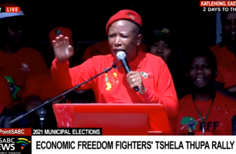 LGE 2021 I EEF leader Julius Malema addresses party’s final rally