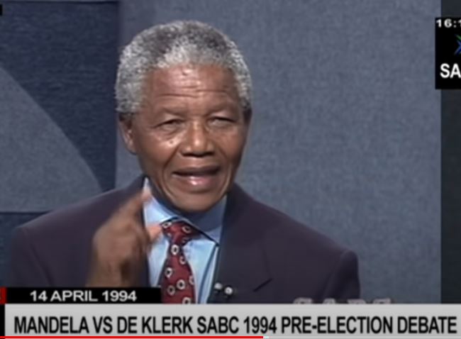 De Klerk, Mandela pre-election debate rebroadcast, 14 April 2019