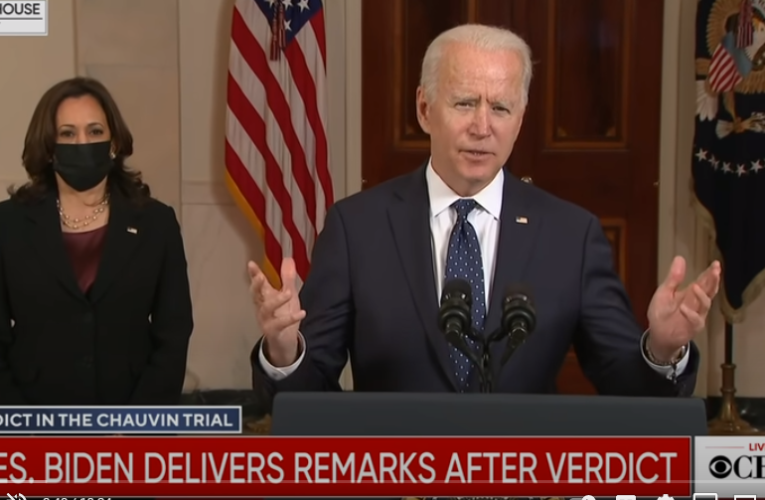 Biden says Chauvin guilty verdict “can be a giant step forward in the march toward justice in America